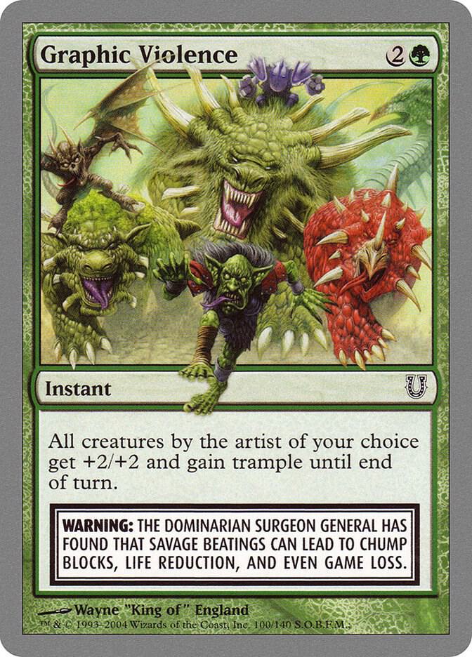 Graphic Violence 100 card from Unhinged