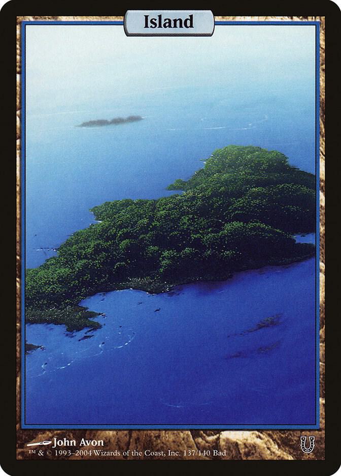 Island - Full Art 137 card from Unhinged
