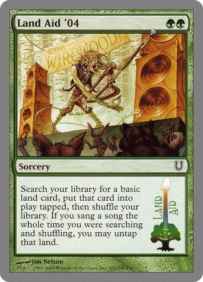 Land Aid '04 102 card from Unhinged
