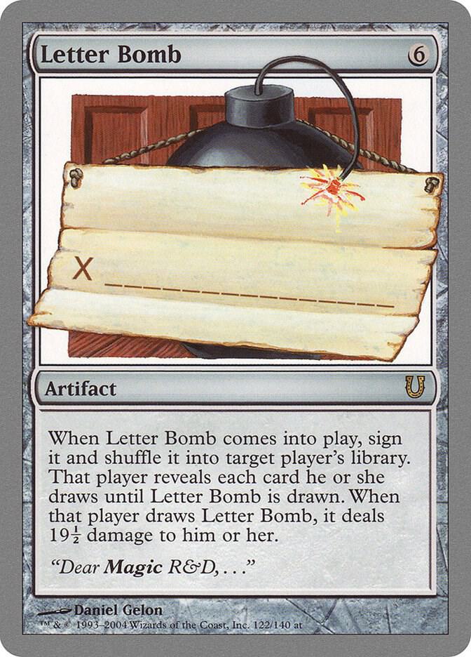 Letter Bomb 122 card from Unhinged