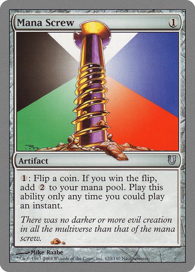Mana Screw 123 card from Unhinged