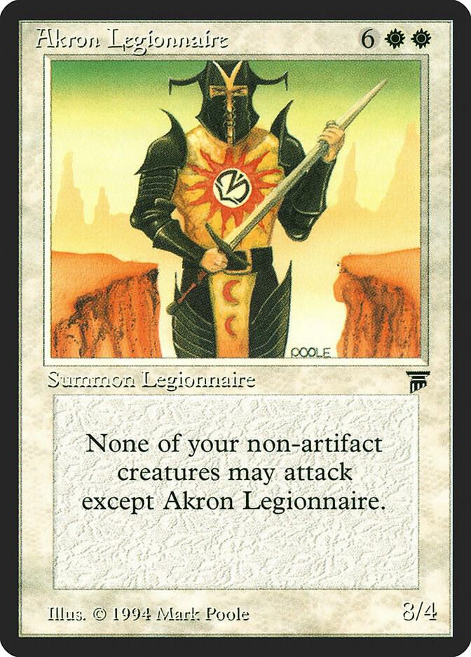 Akron Legionnaire card from Legends