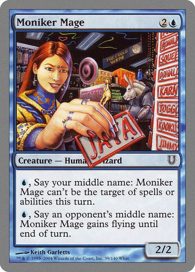 Moniker Mage 39 card from Unhinged
