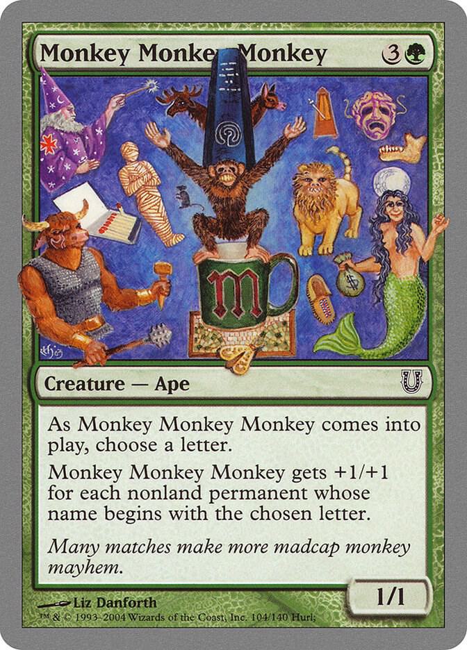 Monkey Monkey Monkey 104 card from Unhinged