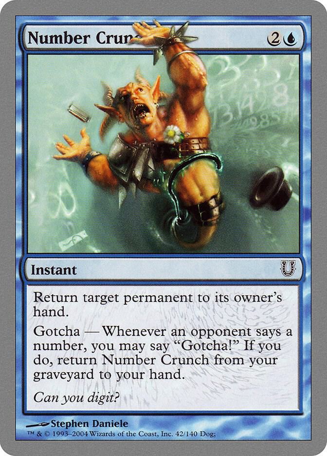 Number Crunch 42 card from Unhinged