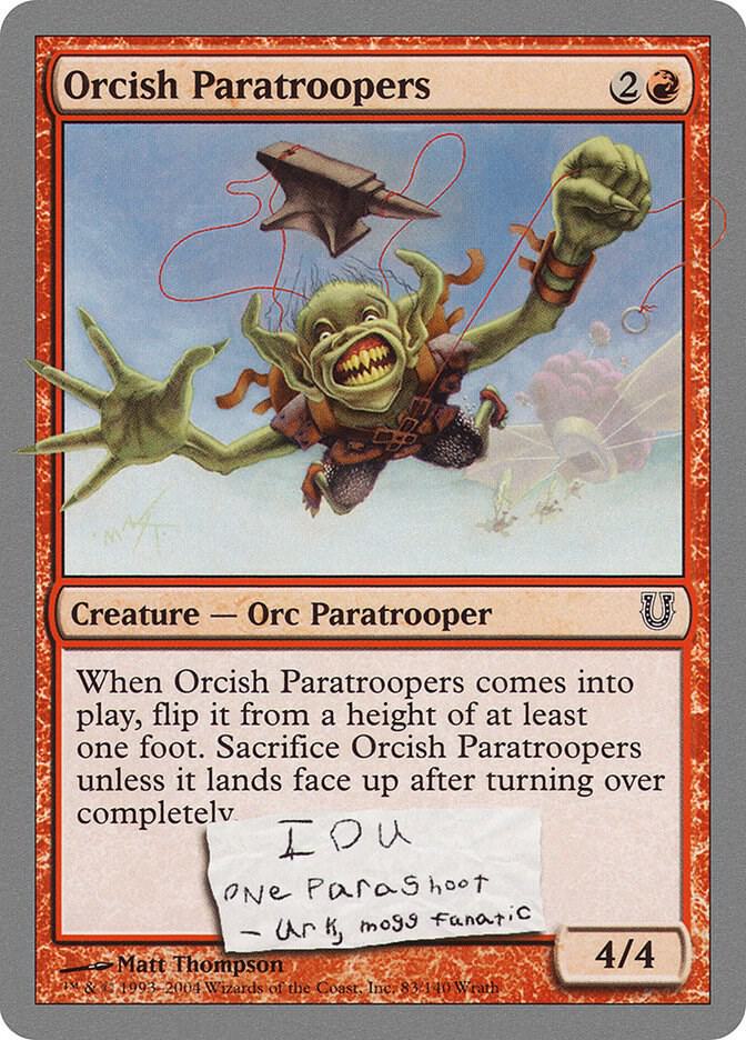 Orcish Paratroopers 83 card from Unhinged