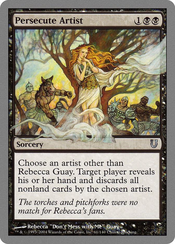 Persecute Artist 61 card from Unhinged
