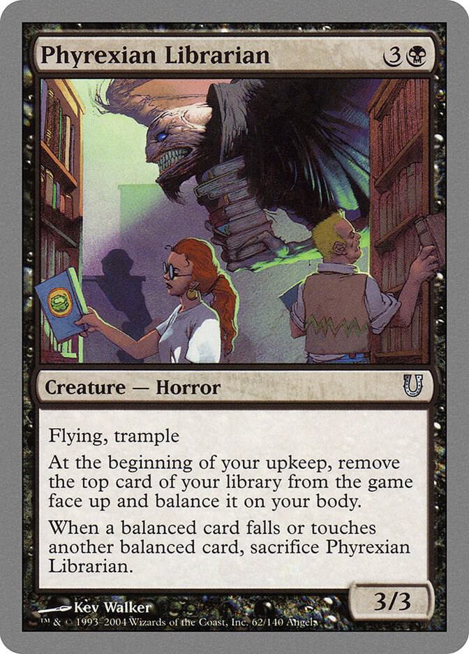 Phyrexian Librarian 62 card from Unhinged