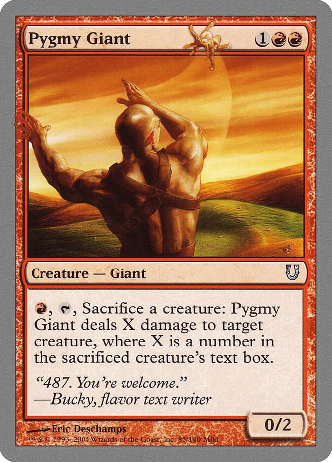 Pygmy Giant 85 card from Unhinged