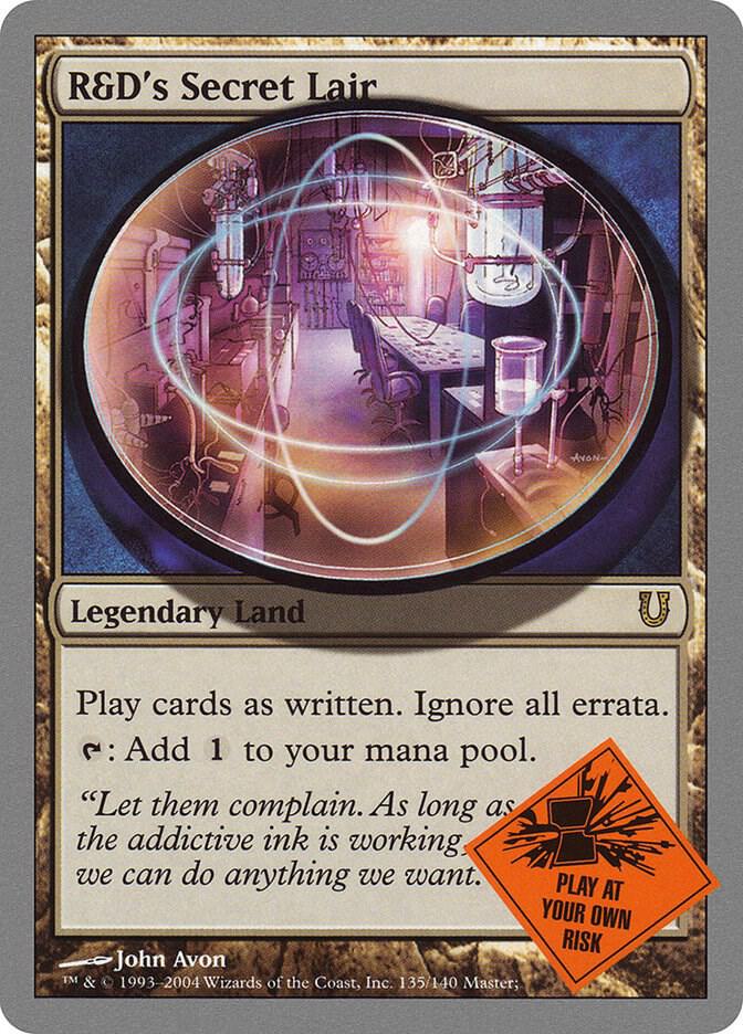 R&D's Secret Lair 135 card from Unhinged