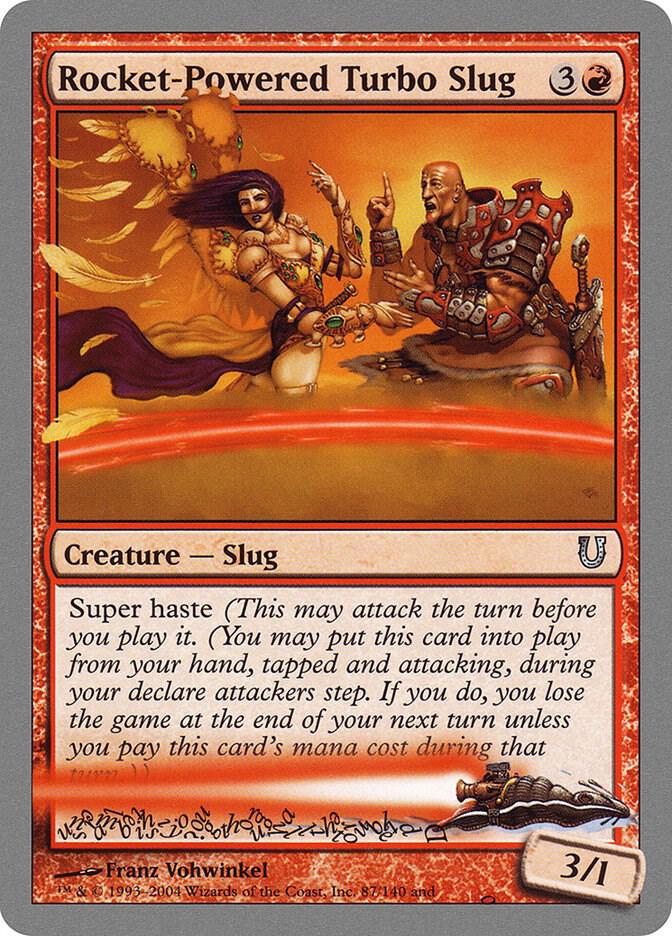 Rocket-Powered Turbo Slug 87 card from Unhinged