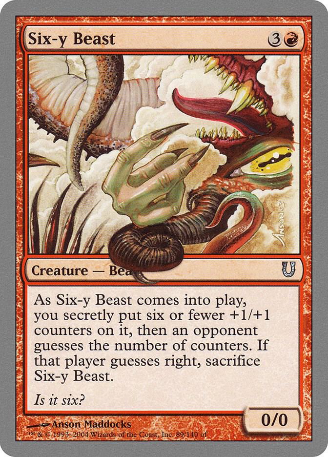Six-y Beast 89 card from Unhinged