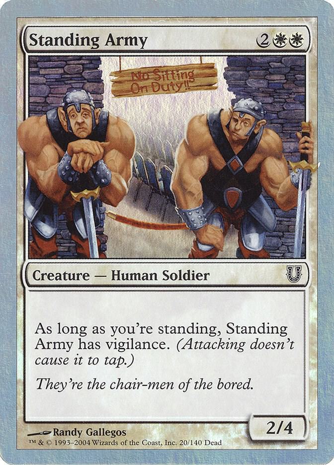Standing Army 20 card from Unhinged