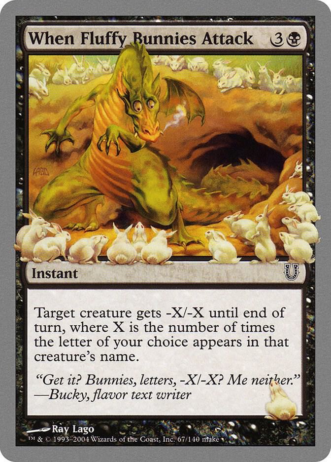 When Fluffy Bunnies Attack 67 card from Unhinged