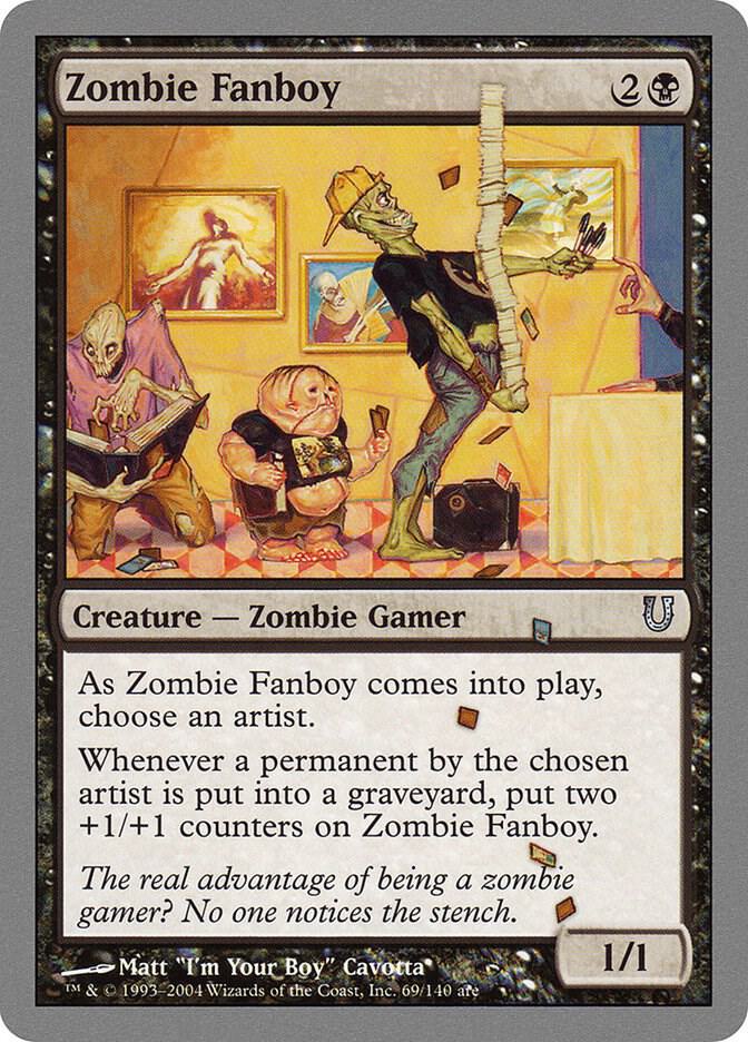 Zombie Fanboy 69 card from Unhinged