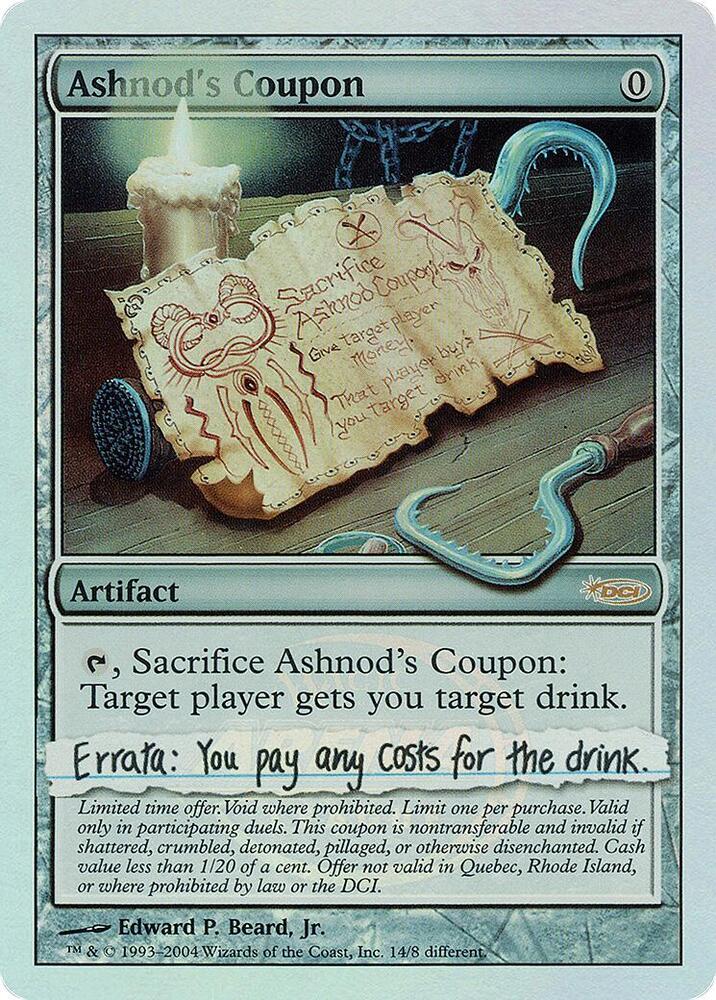 Ashnod's Coupon 14 card from Arena Promos
