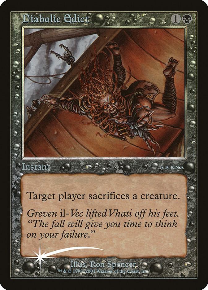 Diabolic Edict card from Arena Promos