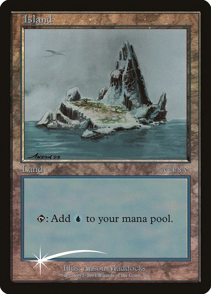 Island (2001) card from Arena Promos