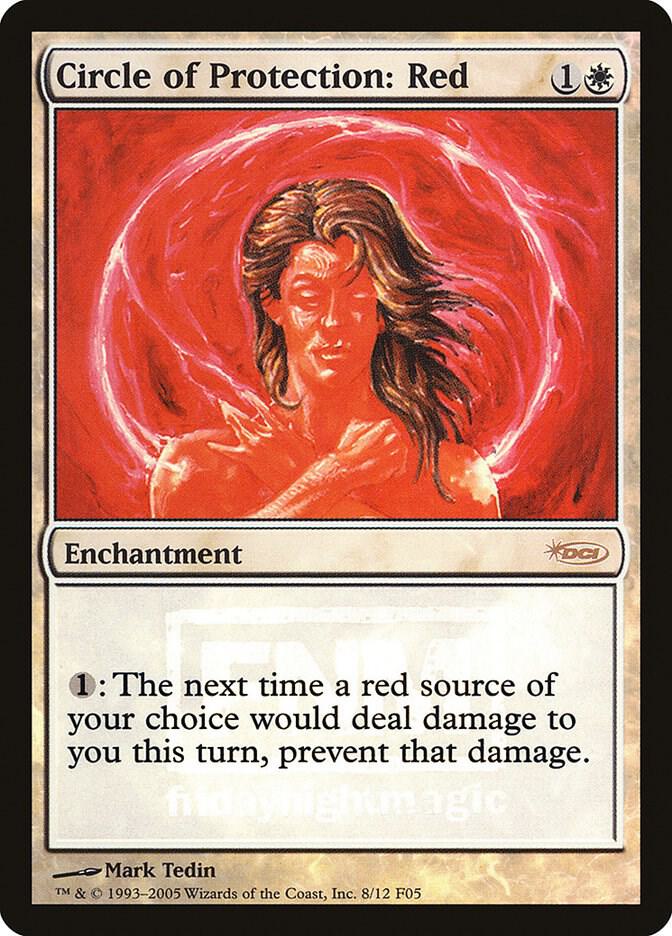 Circle of Protection: Red 8 card from FNM Promos