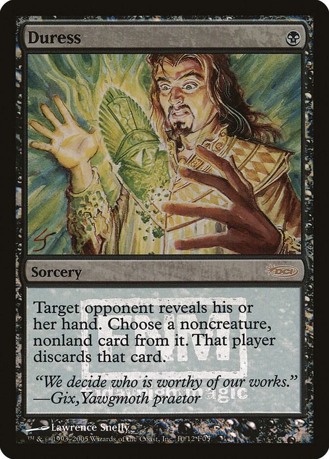 Duress 10 card from FNM Promos