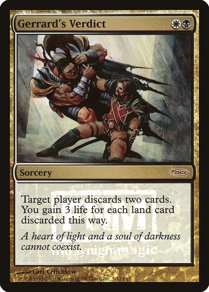 Gerrard's Verdict 3 card from FNM Promos