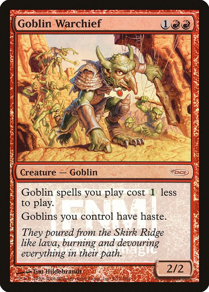 Goblin Warchief (2006) 5 card from FNM Promos