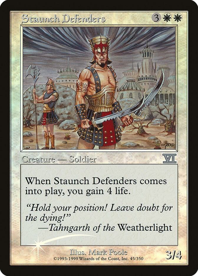 Staunch Defenders 45 card from FNM Promos