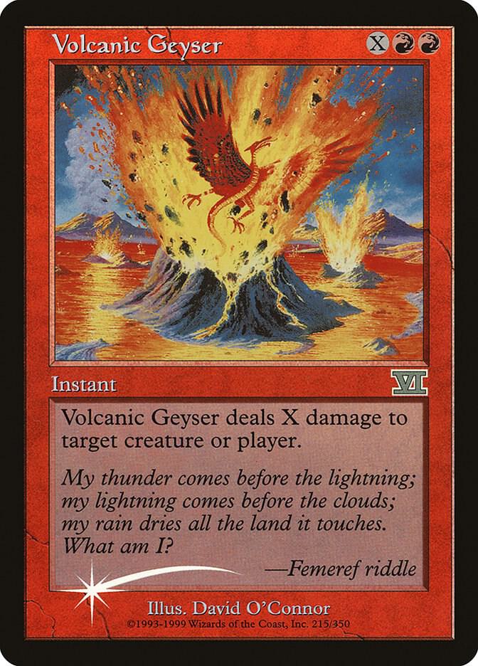 Volcanic Geyser 215 card from FNM Promos