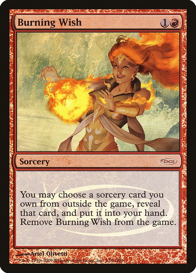 Burning Wish 5 card from Judge Promos