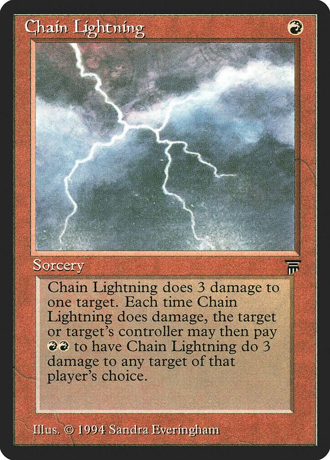 Chain Lightning card from Legends