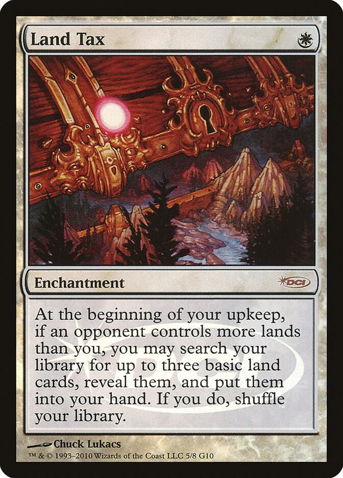 Land Tax 5 card from Judge Promos