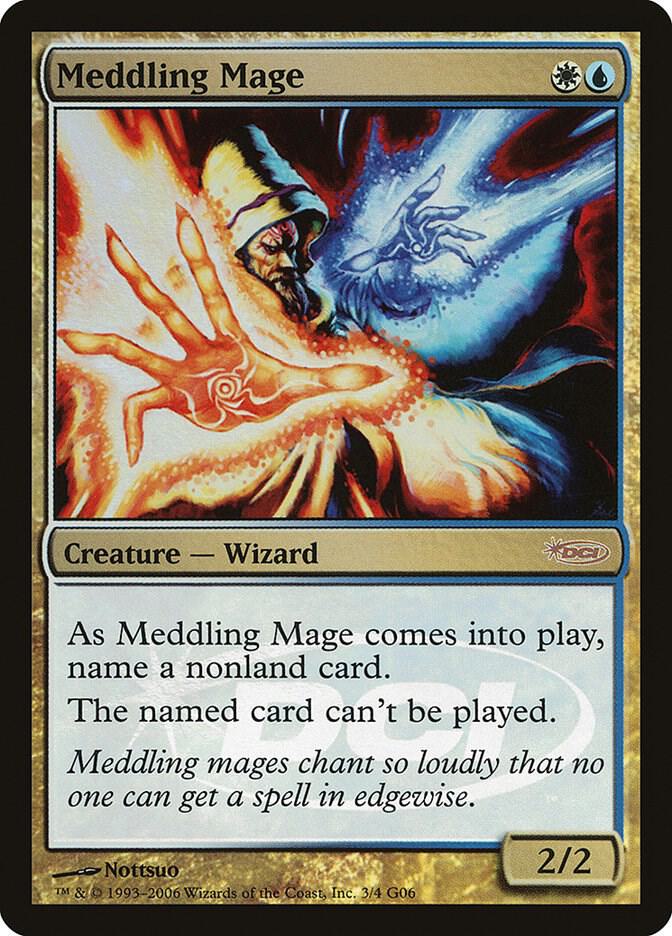 Meddling Mage 3 card from Judge Promos