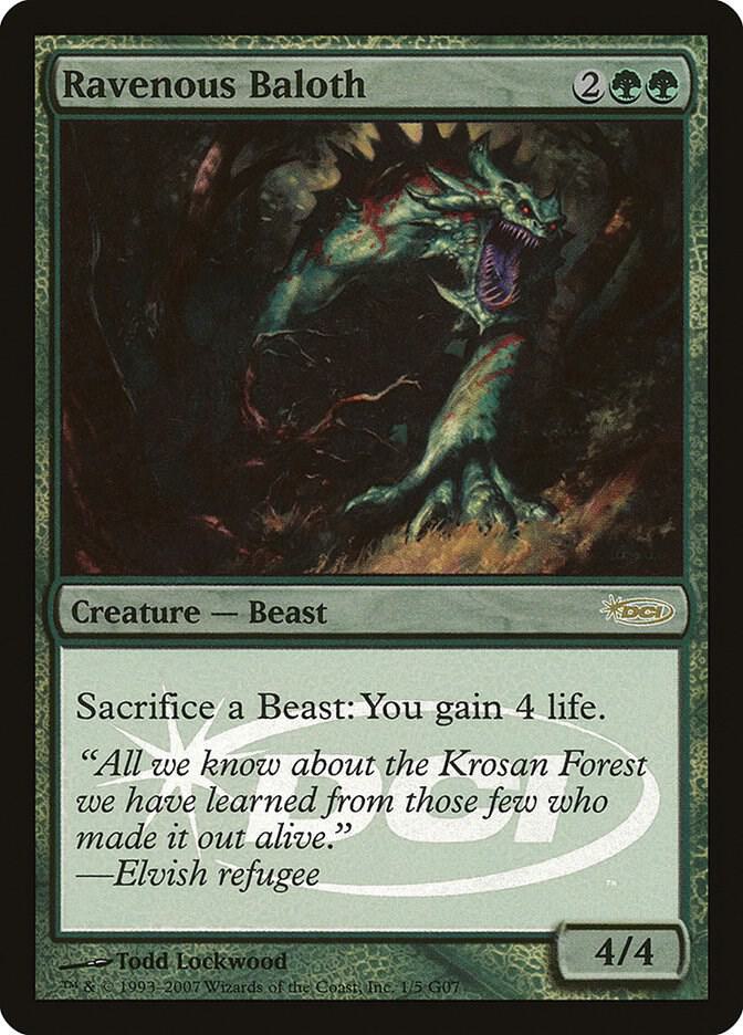 Ravenous Baloth 1 card from Judge Promos