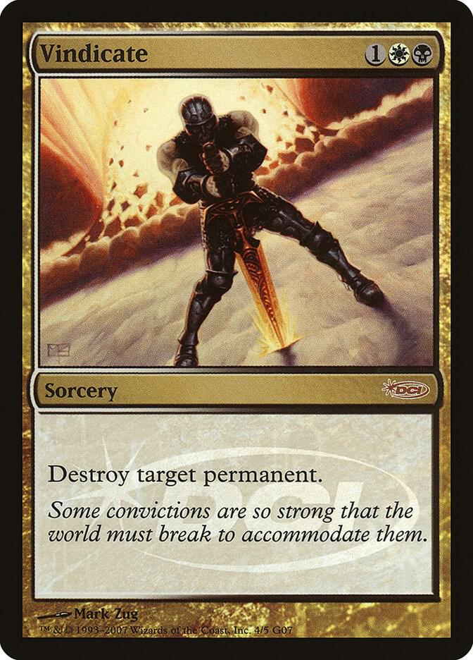 Vindicate (2007) 4 card from Judge Promos