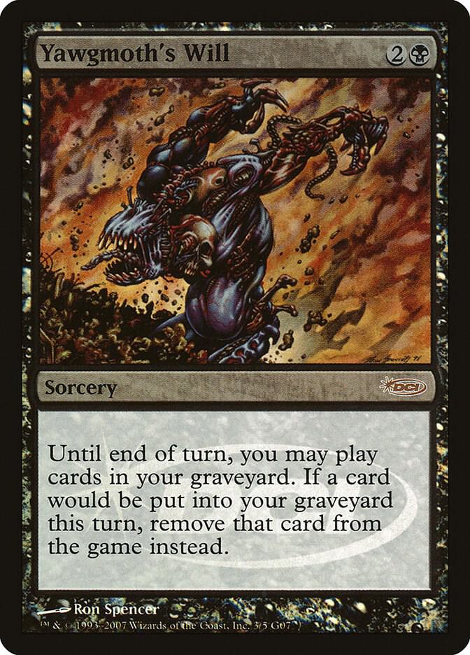 Yawgmoth's Will 3 card from Judge Promos