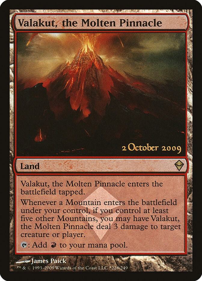 Valakut, the Molten Pinnacle 228 card from Launch Party & Release Event Promos
