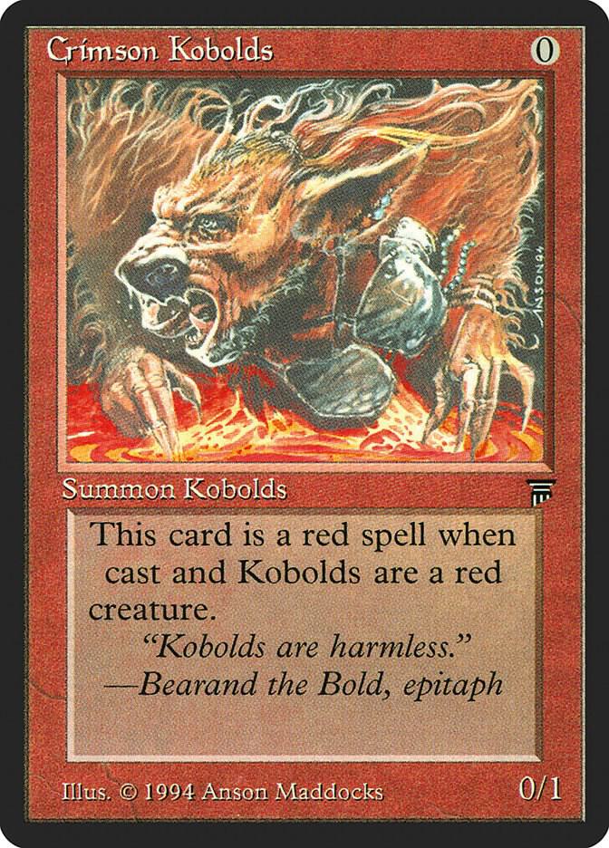 Crimson Kobolds card from Legends