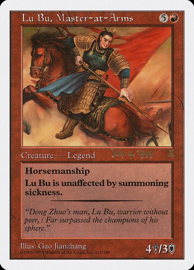 Lu Bu, Master-at-Arms (Singapore 7/4/99) 115 card from Prerelease Cards