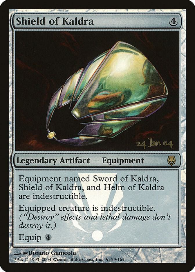 Shield of Kaldra 139 card from Prerelease Cards
