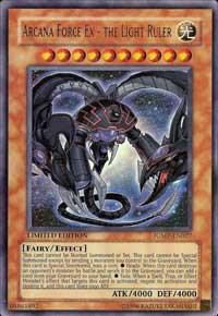 Arcana Force Ex - the Light Ruler JUMP-EN027 card from Shonen Jump Magazine Promos
