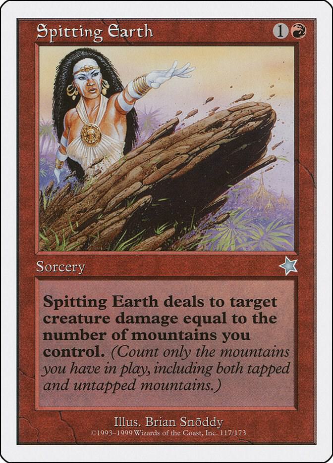 Spitting Earth 117 card from Starter 1999