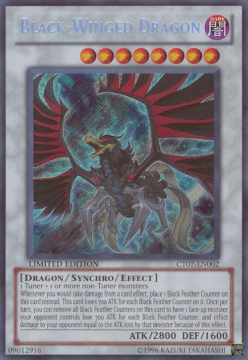 Black-Winged Dragon CT07-EN002 card from 2010 Collectors Tins