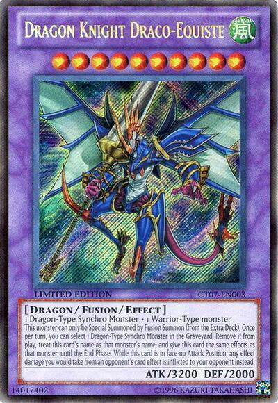 Dragon Knight Draco-Equiste CT07-EN003 card from 2010 Collectors Tins