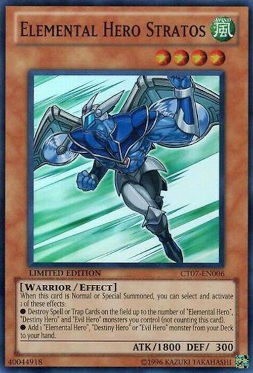 Elemental HERO Stratos CT07-EN006 card from 2010 Collectors Tins