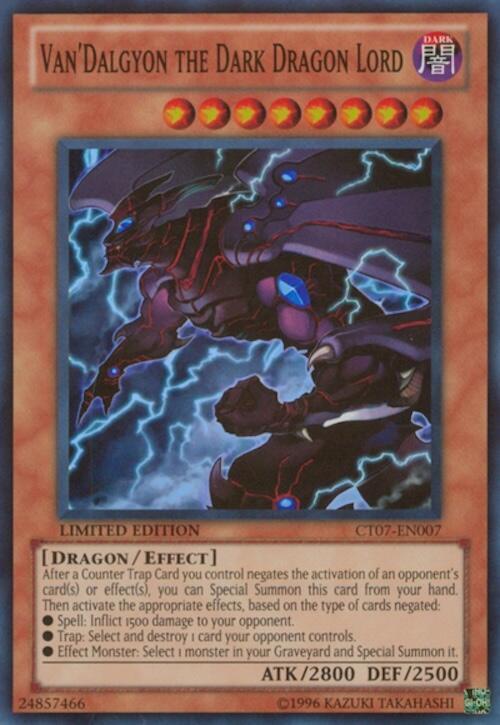 Van'Dalgyon The Dark Dragon Lord CT07-EN007 card from 2010 Collectors Tins