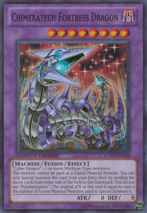 Chimeratech Fortress Dragon CT07-EN013 card from 2010 Collectors Tins