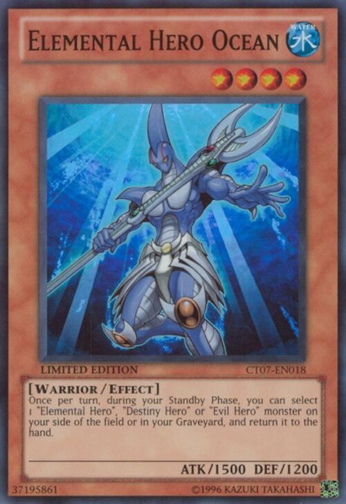 Elemental HERO Ocean CT07-EN018 card from 2010 Collectors Tins