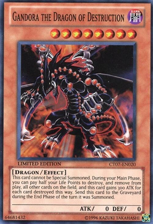 Gandora the Dragon of Destruction CT07-EN020 card from 2010 Collectors Tins