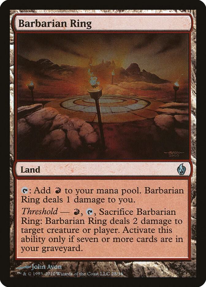 Barbarian Ring 28 card from Premium Deck Series: Fire and Lightning
