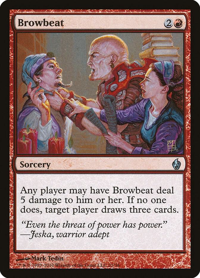 Browbeat 21 card from Premium Deck Series: Fire and Lightning